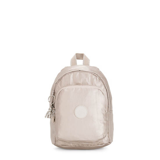 Mochilas Kipling Delia Compact Metallic Convertible Beige | MX 1558MQ